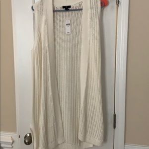 NWT off white knit long vest from GAP